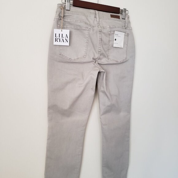 LILA RYAN Size 6 Khaki Gray Military Patch Pocket Skinny Pants NWT - Picture 5 of 14